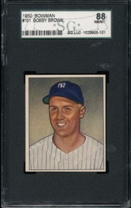1950 Bowman BOBBY BROWN #201 SGC 8 “NM-MT” New York Yankees “CENTERED” BEAUTY