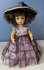 Vintage Brunette Tiny Terri Lee 10" Walker Doll w/ Tagged Outfit & Purple Dress