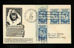 US FDC #735a Anderson M-5 1934 NY Byrd Antarktis Polarexpedition Combo #733