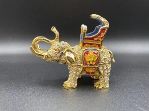 Jere Elefant Schmuckschatulle - emailliertes Zinn Jere Luxus Geschenkartikel mit Schmucksteinen - Bild 1 von 10
