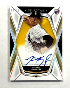 Michael Kopech 2019 Five Star On Card Gold Parallel RC Auto 7/10 White Sox - Picture 1 of 3