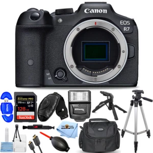 Canon EOS R7 Mirrorless Camera 5137C002 - 7PC Accessory Bundle - Picture 1 of 8