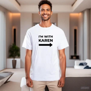 MEN WOMENS TEE TSHIRT UNISEX KAREN HAIRCUT HUSBAND FUNNY GIFT MANAGER MUM WIFE - Foto 1 di 6