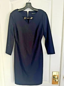 VESTIDO NEGRO ELÁSTICO FUNDA FORMAL CARRERA MUJER IVANKA TRUMP - TALLA 2 - Imagen 1 de 7