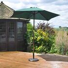 Kingfisher 2.4m Wooden Parasol Umbrella For Garden Or Patio In Black Or Green