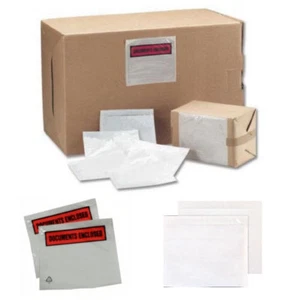 100 A7 Documents Enclosed Address Wallets Labels 113x100mm Self Adhesive Sticky - Picture 1 of 3