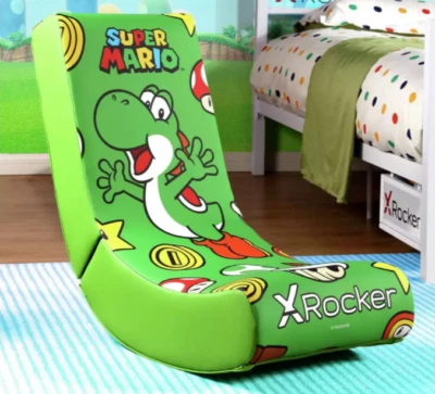 X ROCKER Officially Licensed YOSHI Power Up Edition Kids Folding Gaming Chair - Image 1 of 4