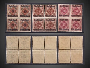 ALEMANIA 1919 FUNCIONARIOS DE WURTEMBERG 25,35,50 PF. BLK 4 NH SCT.O50-O52 MI.267-269 - Imagen 1 de 1