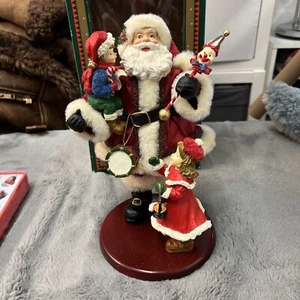 Vintage 1990er Boxed Dazzlers Weihnachtsmann Figur 28cm beschädigt und repariert - Bild 1 von 10