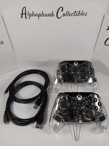 Two Xbox One X/S Wired Controllers PDP Afterglow Green & Red (049-005-1) TESTED - Picture 1 of 12
