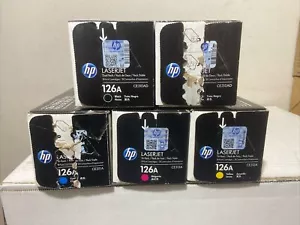 OPEN BOX Set Of 5-Genuine hp CE310AD & CF341A (126A)LaserJet Pro CP1025,CP1025nw - Picture 1 of 6
