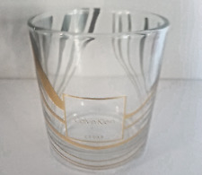 Calvin Klein 4” Whiskey Glass Candle Holder Votive Designer NO CANDLE Ness Frag