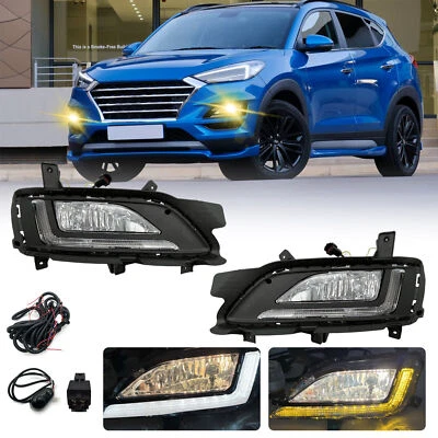 Luces antiniebla LED para Hyundai Tucson 2019-2021 luces de parachoques delanteras con DRL + cableado Foto 1 de 4