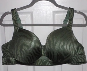 NEW Lane Bryant Cacique Bra 42C Balconette Green Animal Stripe Lightly Lined - Picture 1 of 6