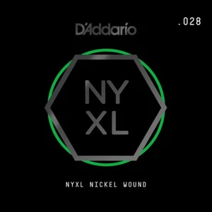 D'Addario NYNW028 NYXL Nickel Wound Electric Guitar Single String, .028 - Picture 1 of 2