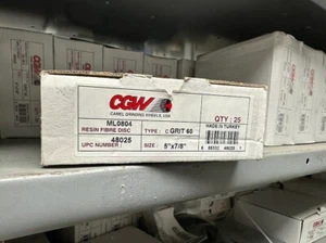 CGW 48025 5" X 7/8" GRIT RESIN FIBRE BOX OF 25 DISCS60 - Picture 1 of 1