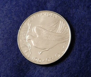 1975 Vatican 100 Lire - Dove in Flight - Neat Coin - See PICS - Picture 1 of 2