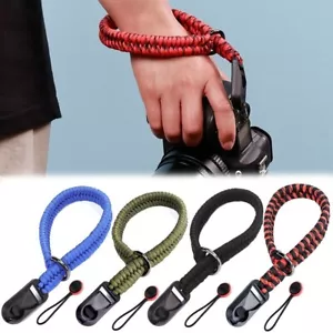 Cinturino da polso fotocamera fibbia a sgancio rapido per DSLR senza specchio tessitura corda nylon - Foto 1 di 19