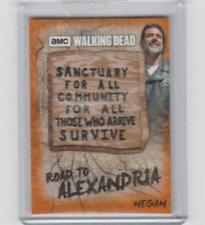 WALKING DEAD ROAD TO ALEXANDRIA NEGAN SANCTUARY SIGN PATCH CARD  #/99!