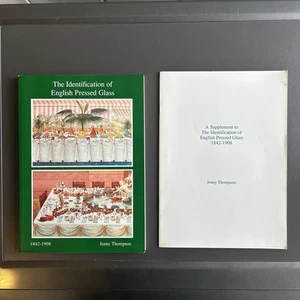 The Identification Of English Pressed Glass Book & SUPPLEMENT Jenny Thompson - Picture 1 of 24