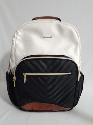 Lovenook White Black Brown Gold Luxury Laptop Backpack Carrying Case With USB - Image 1 of 4