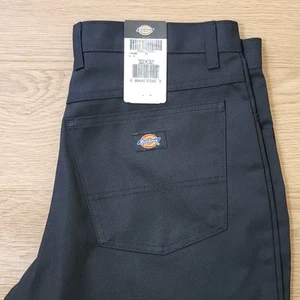 Dickies Mens Work Pants Black 32x32 RN20697 Straight Leg Relaxed Fit NEW - Picture 1 of 5