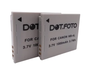 2x NB-4L Battery for Canon IXUS 75 80IS 115HS 117HS 120IS 130 220HS 230HS 255HS - Picture 1 of 5