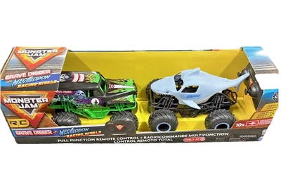 Monster Jam Official Grave Digger vs Megalodon Racing Rivals Remote Control - Image 1 of 4