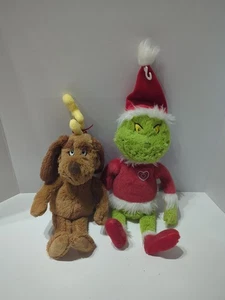 Aurora World 16" Grinch Santa and Max Plush Toys Dr. Seuss Set - Picture 1 of 5