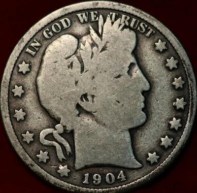 1904 Philadelphia Mint Silver Barber Half Dollar - Image 1 of 2