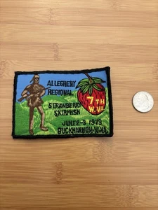 Allegheny Regional Strawberry Skirmish Patch Vintage 1973 Wear Virginia Collec - Bild 1 von 3