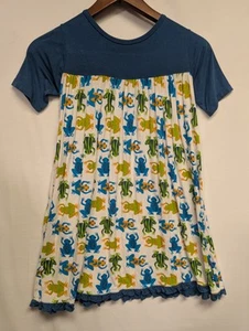 Kickee Pants Bamboo Girl’s Frog Swing Dress Size 8 Bamboo Viscose A Line - Picture 1 of 4
