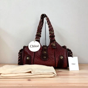 Chloe Silverado Handtasche Beuteltasche Vintage Wildleder bordeaux gebraucht 10316 - Bild 1 von 13