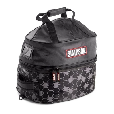 Simpson Helmet Bag 23405; Helmet/FHR Bag Black/Grey, Polyester, Zipped - Image 1 of 2