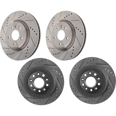 Front & Rear Brake Disc Rotors for Ford Taurus Explorer Flex Lincoln MKT MKS - Image 1 of 4