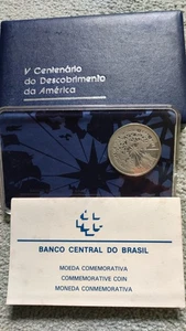 Seltene Silbermünze 500 Cruzeiros Brasil, Kolumbus Entdeckung Amerikas - Bild 1 von 13