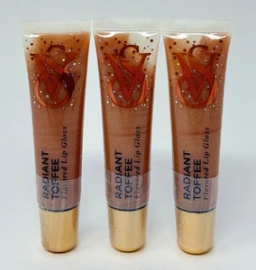 3 NEU VICTORIA'S SECRET STRAHLENDER LIPGLOSS BALSAM MIT TOFFEEGESCHMACK SCHIMMER GLANZ - Bild 1 von 5