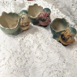 vintage Shawnee Pottery duckling planters.  They are ceramic - Picture 1 of 7
