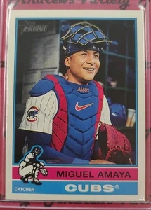 2025 Topps Heritage Miguel Amaya #482 High Number SP Cubs - Imagen 1 de 2