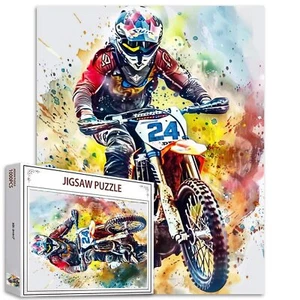 Motocross Dirt Bike Jigsaw Puzzle 1000 Pieces Puzzles for Adults Jigsaw Puzzl... - Picture 1 of 7