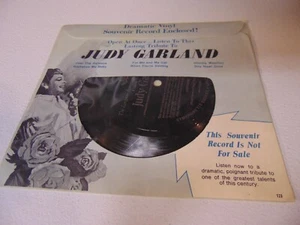 JUDY GARLAND FLEXIBLE SOUVENIR MAIL ORDER RECORD LONGINES SOCIETY - Imagen 1 de 2