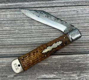 RARE 1856-1878 NEW YORK KNIFE CO WALDEN NY HAMMER BRAND COKE BOTTLE LOCK BACK - Picture 1 of 17