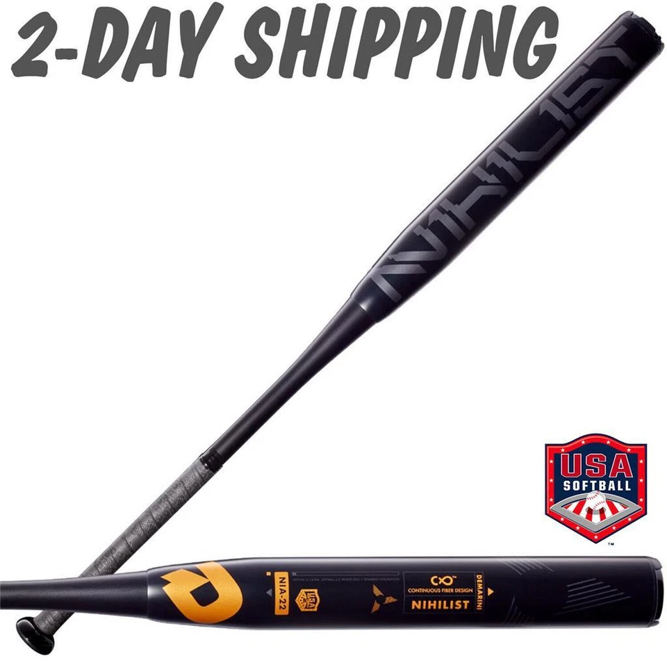 DeMarini NIHILIST USA(ASA) 34"/25 oz End-Load 12" Slow Pitch Slow Pitch Bat - Image 1 of 1