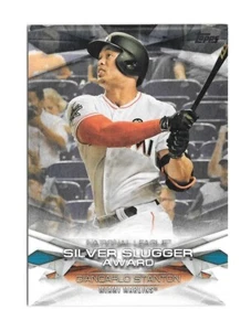 2018 Topps Serie 1 Giancarlo Stanton Black MLB Awards #to/299 -Marlins - - Imagen 1 de 1