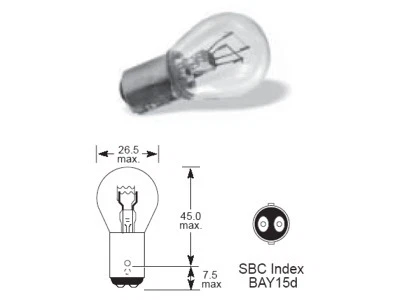 2 X Alfa Romeo 145 1994-01 Luz De Freno Cola Bombillas 21/5w 12V Lucas Llb380 - Imagen 1 de 1