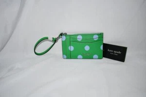 Muñequera estuche para tarjetas Kate Spade Sunshine Dot en verde #KF565 NUEVA CON ETIQUETAS - Imagen 1 de 5