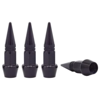 4 Stück YOU.S Ventilkappen Abdeckung Spike in Schwarz für Auto PKW LKW Motorrad - Bild 1 von 2