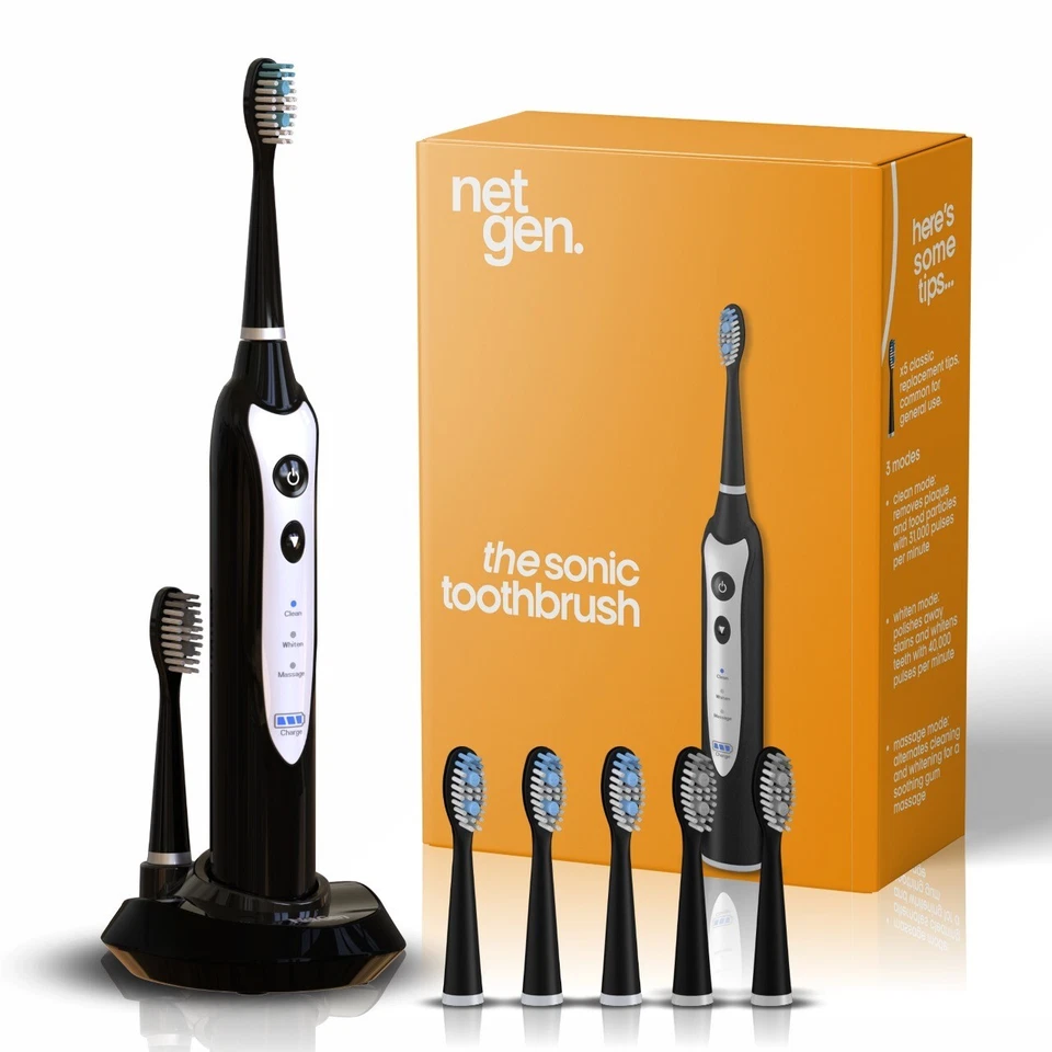 Электрическая зубная щетка Sonic для взрослых с 5 сменными головками - Изображение 1 из 1