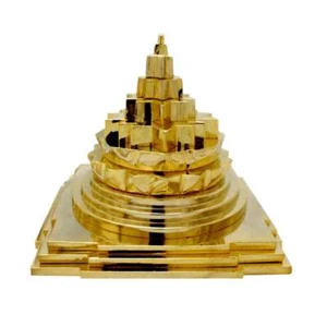 Meru Shree Yantra Pyramid In Alloy Metal Solid 6 Inches Energized - Picture 1 of 1