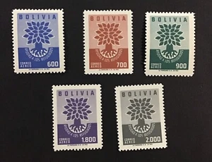 BOLIVIA 1960 VF MNH&MLH Sc#C212-216, Complete (W20) - Picture 1 of 2